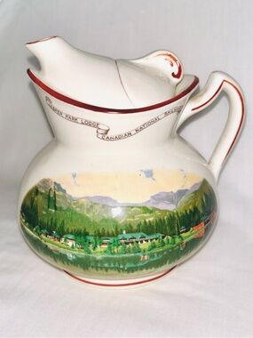 Antique Canadian National Railways Cosy Teapot Jasper Park Lodge Alberta 1922